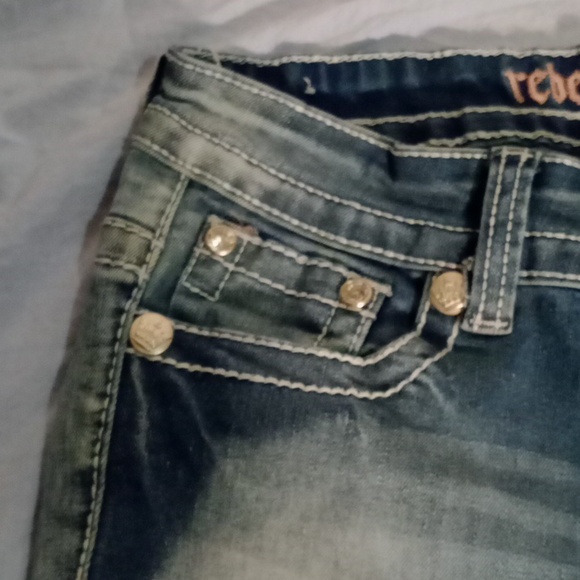 Rebel& Soul Blue Boot Cut Denim with Vintage Fading, Size 4 - Picture 3 of 11